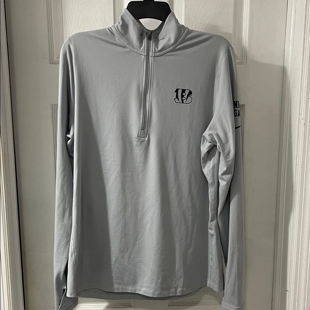 Cincinnati Bengals Gray Quarter-Zip Pullover